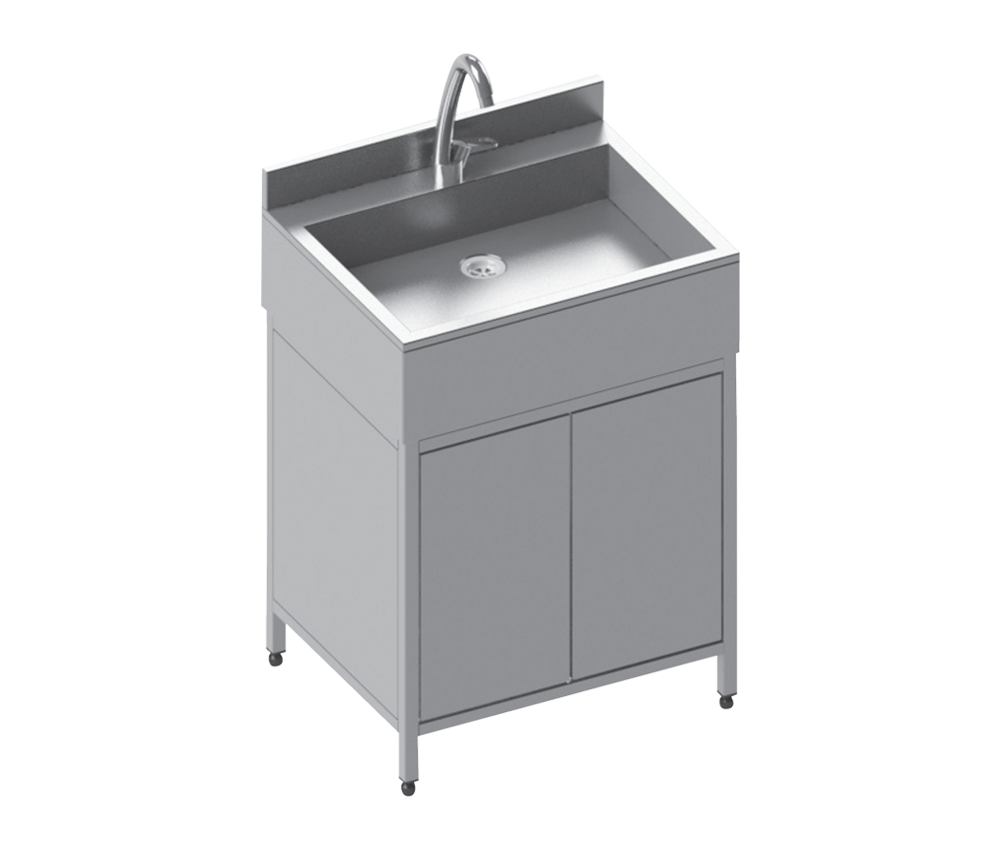 NRB-609L-A85-D Paslanmaz Çelik Lavabo - Modüler - Dolaplı